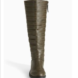 Torrid STRAPPY FRONT KNEE BOOTS WIDE WIDTH & CALF